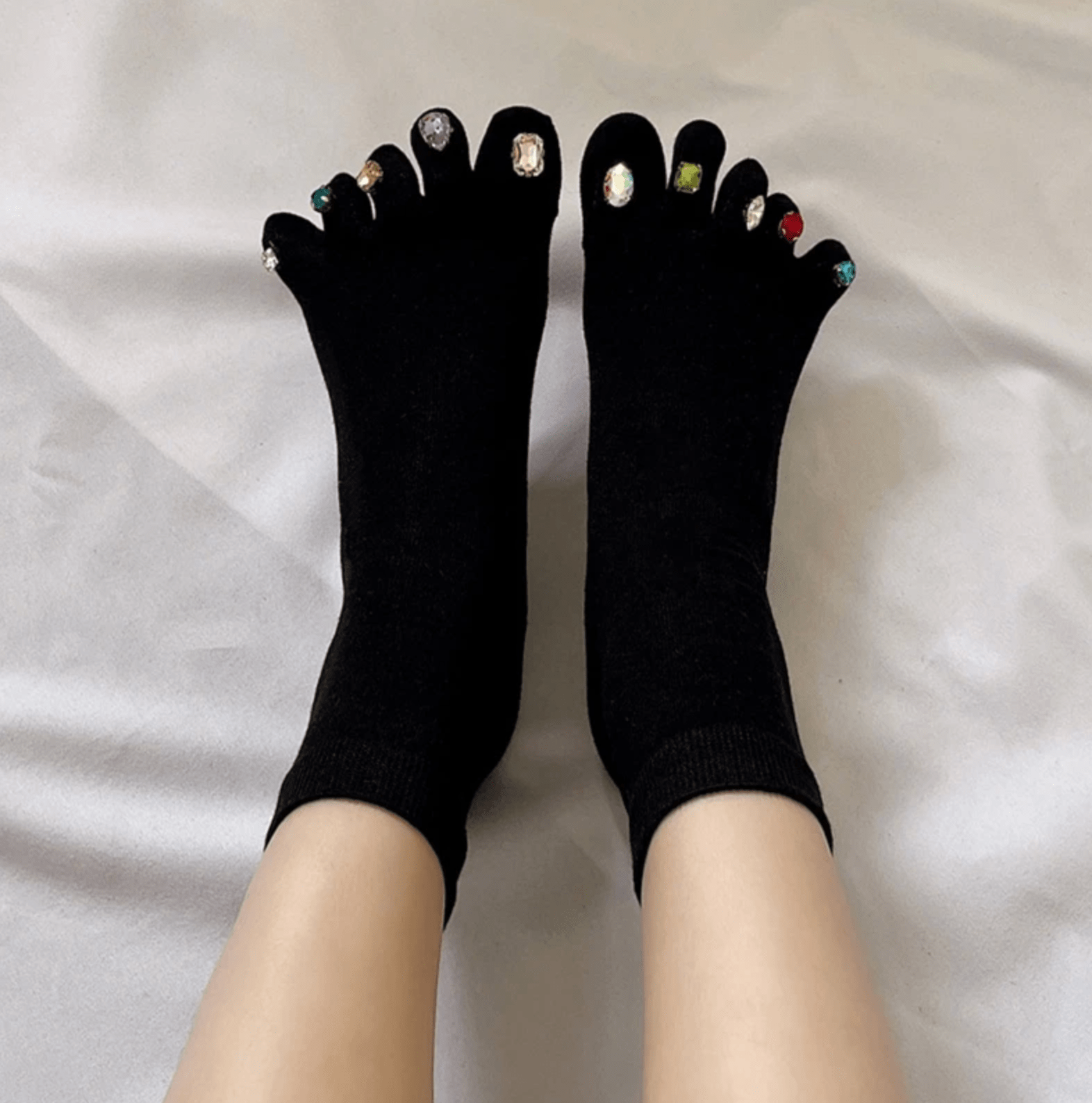 SAINT CHIC Socks SASS Rhinestone Tube Socks SAINT CHIC Socks SASS Rhinestone Tube Socks