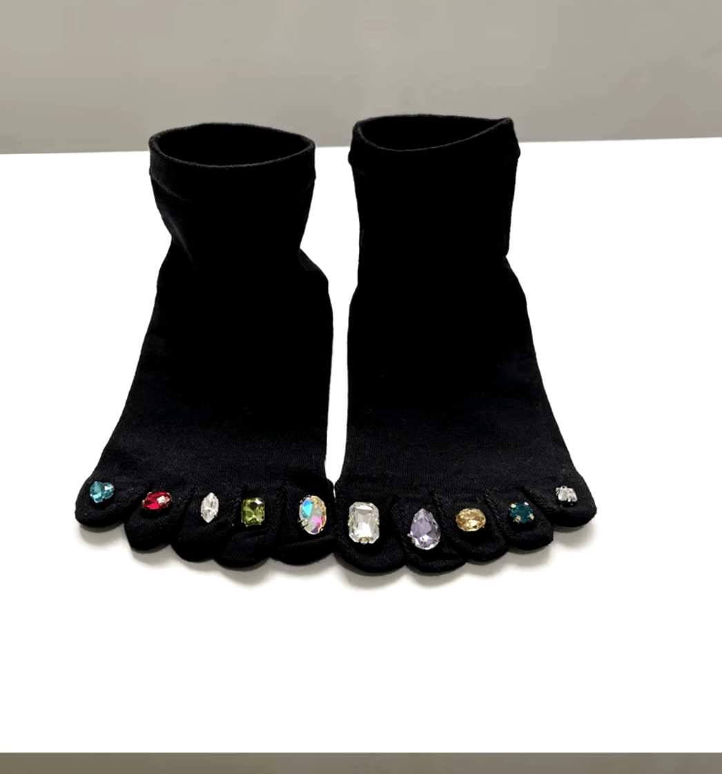 SAINT CHIC Socks SASS Rhinestone Tube Socks SAINT CHIC Socks SASS Rhinestone Tube Socks