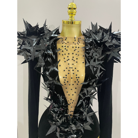 STARBURST Velvet Mesh Illusion Bodysuit STARBURST Velvet Mesh Illusion Bodysuit