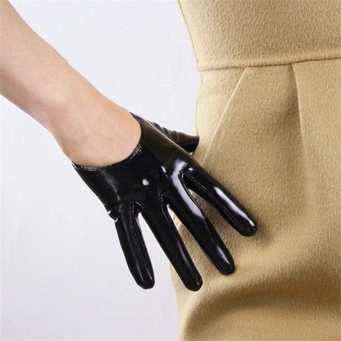 SAINT CHIC Gloves & Mittens Black / Half Palm LIQUID Drama Gloves SAINT CHIC Gloves & Mittens Black / Half Palm LIQUID Drama Gloves