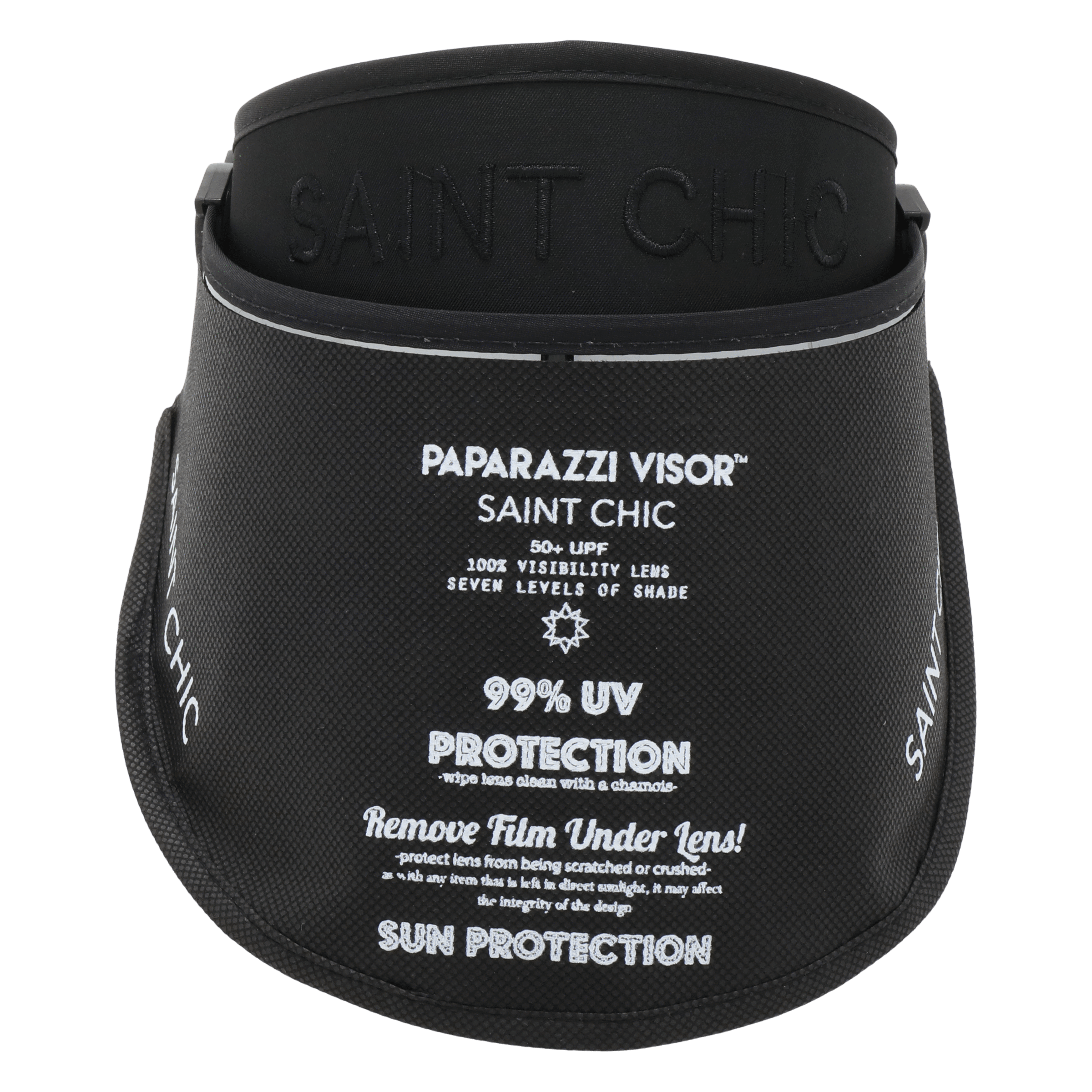 SAINT CHIC Hats One Size / Black BLACK PAPARAZZI VISOR™ 2.0 Sun Hat SAINT CHIC Hats One Size / Black BLACK PAPARAZZI VISOR™ 2.0 Sun Hat