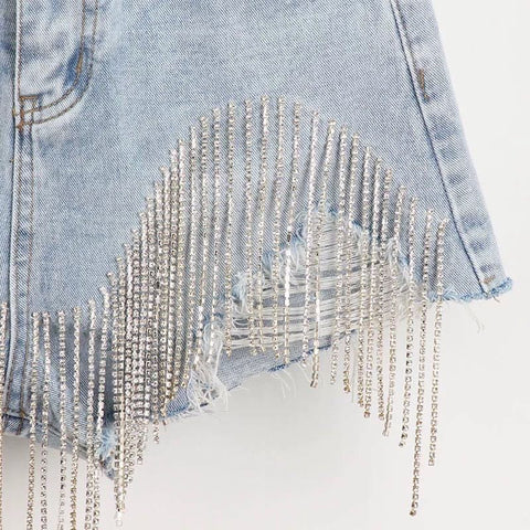 SAINT CHIC Pants SPARKLE Denim Shorts SAINT CHIC Pants SPARKLE Denim Shorts