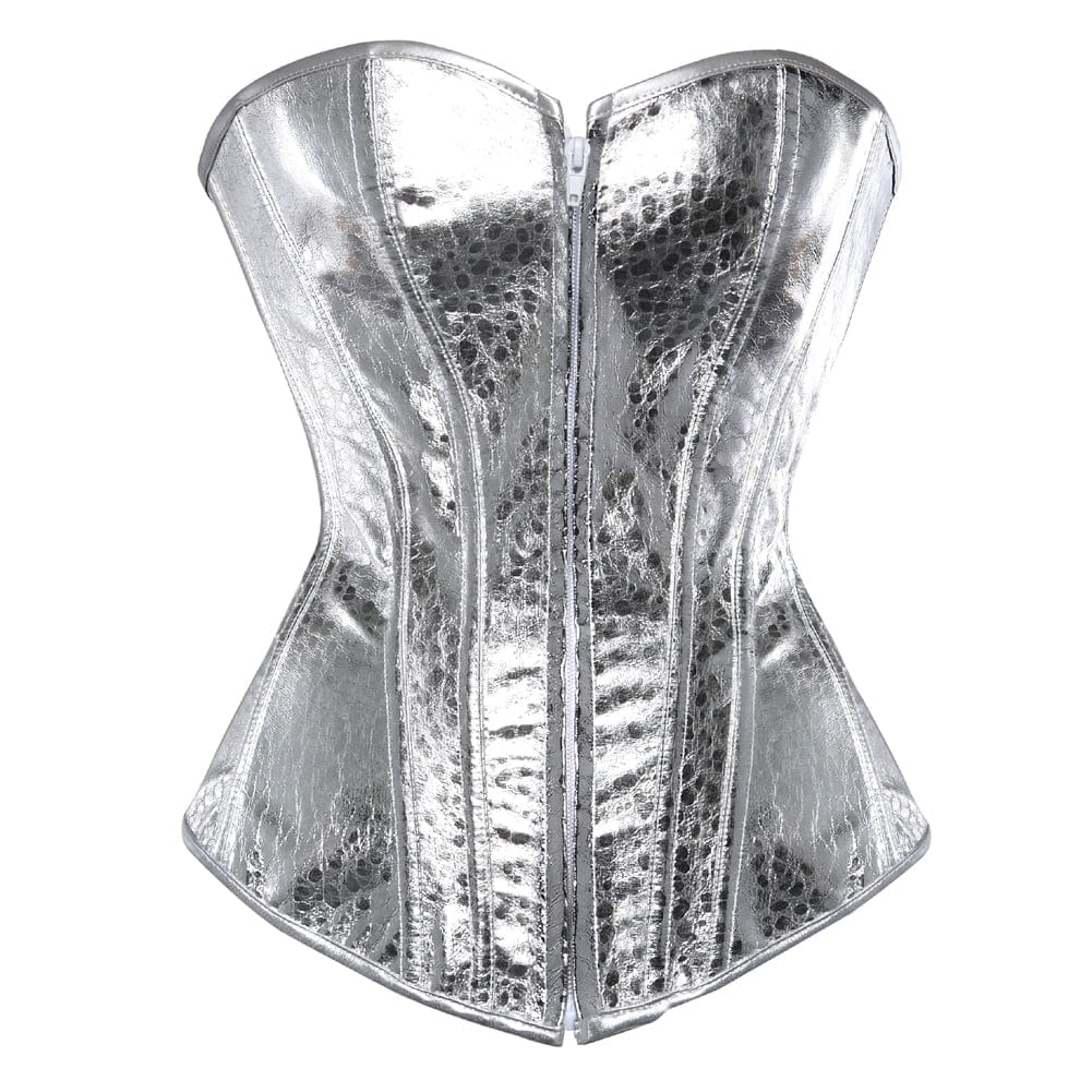 SAINT CHIC Shirts & Tops sliver / 22 CORSET Top SAINT CHIC Shirts & Tops sliver / 22 CORSET Top
