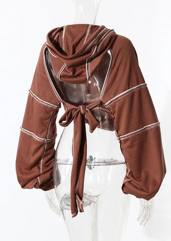 CUTOUT Cropped Hoodie