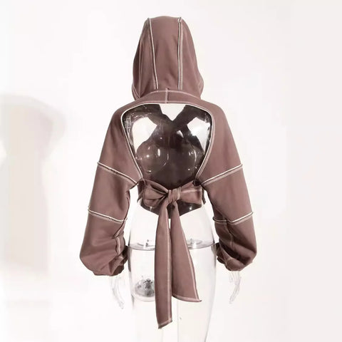 CUTOUT Cropped Hoodie