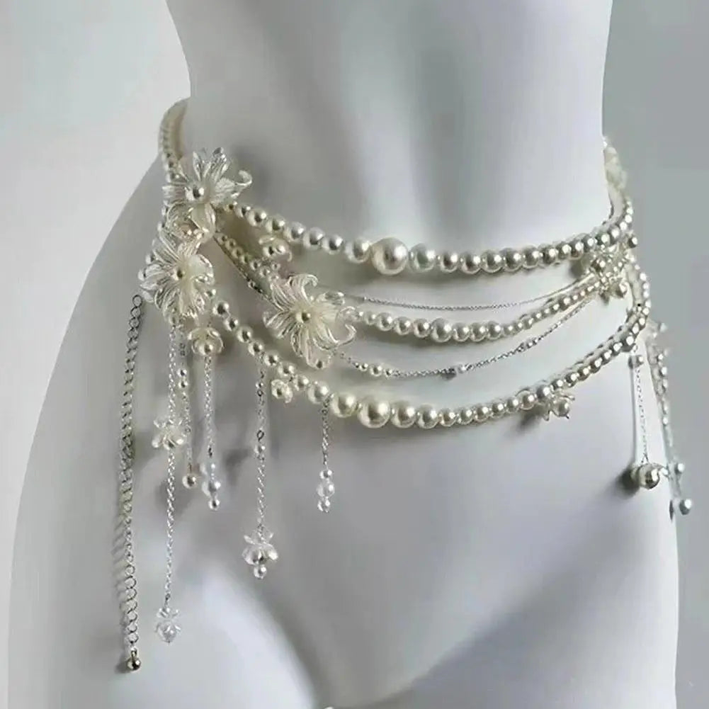 PAPILLON Pearl Waist Chain