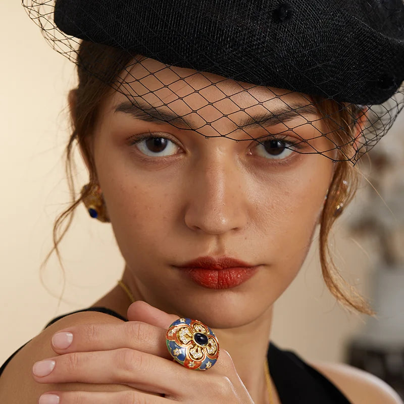 ROSETTE Enamel Ring