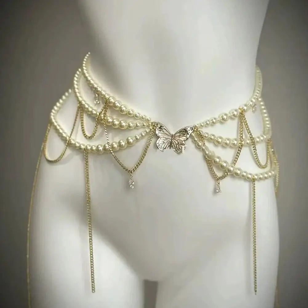 PAPILLON Pearl Waist Chain