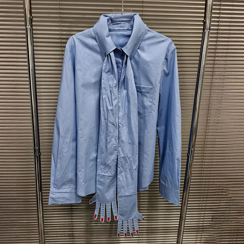 POÈME Tie-Neck Shirt