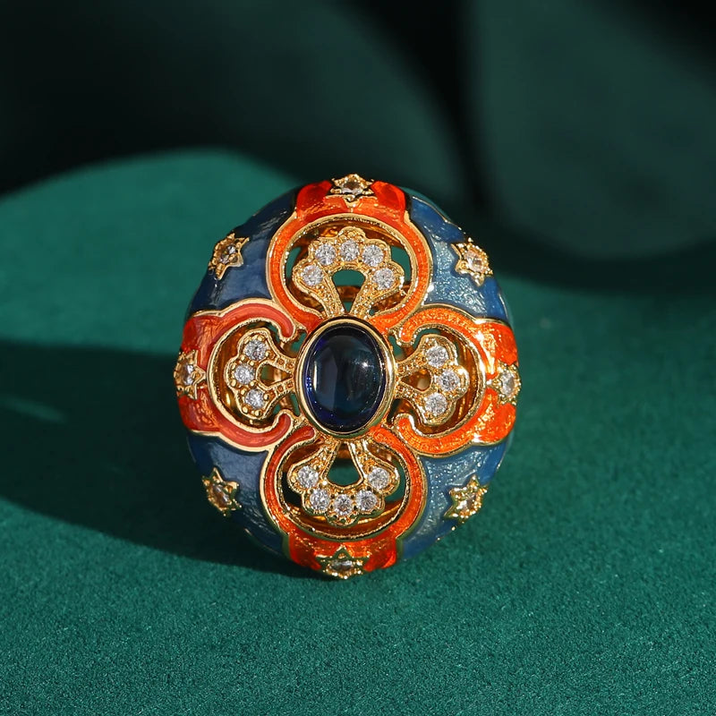 ROSETTE Enamel Ring