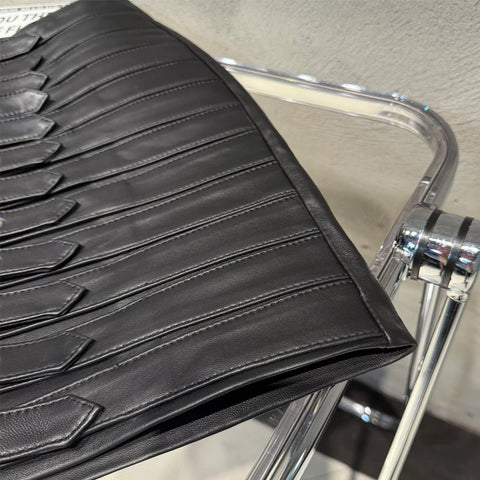 BAND BELT Lambskin Mini Skirt