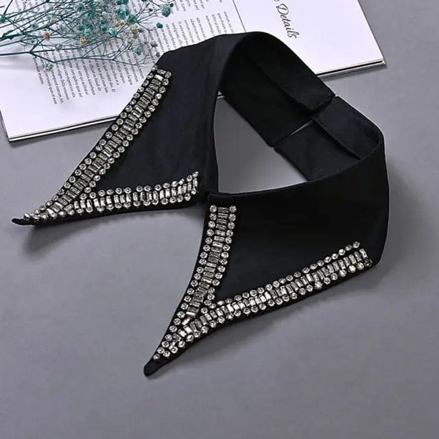 ALLI Faux Collar-Collar-SAINT CHIC-Black Rhinestone-SAINT CHIC