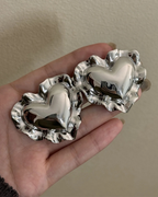 AMOUR Oversized Heart Earrings-earrings-SAINT CHIC-Gold-SAINT CHIC