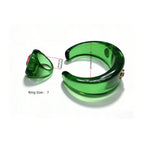 CANDY Bangle & Ring Set-Bangle & Ring Set-SAINT CHIC-Green / Red-SAINT CHIC