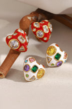 CONFETTI Stud Earrings-earring-SAINT CHIC-White Heart-SAINT CHIC