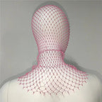 COVR Rhinestone Mesh Hood – Avant-Garde Statement-Hat-SAINT CHIC-Black-SAINT CHIC