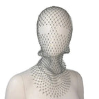 COVR Rhinestone Mesh Hood – Avant-Garde Statement-Hat-SAINT CHIC-Black-SAINT CHIC