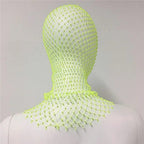 COVR Rhinestone Mesh Hood – Avant-Garde Statement-Hat-SAINT CHIC-Black-SAINT CHIC