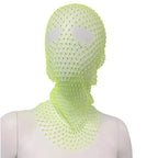 COVR Rhinestone Mesh Hood – Avant-Garde Statement-Hat-SAINT CHIC-Green-SAINT CHIC