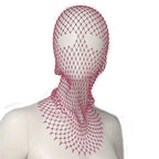 COVR Rhinestone Mesh Hood – Avant-Garde Statement-Hat-SAINT CHIC-Hot Pink-SAINT CHIC