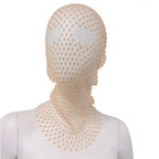 COVR Rhinestone Mesh Hood – Avant-Garde Statement-Hat-SAINT CHIC-Nude-SAINT CHIC
