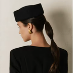 ÉDITH Pillbox Beret Hat-hat-SAINT CHIC-Black-S-SAINT CHIC