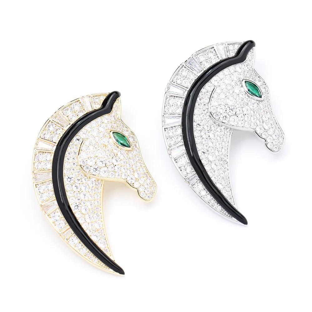 EQUUS Horse Head Brooch-Brooch-SAINT CHIC-Gold-SAINT CHIC