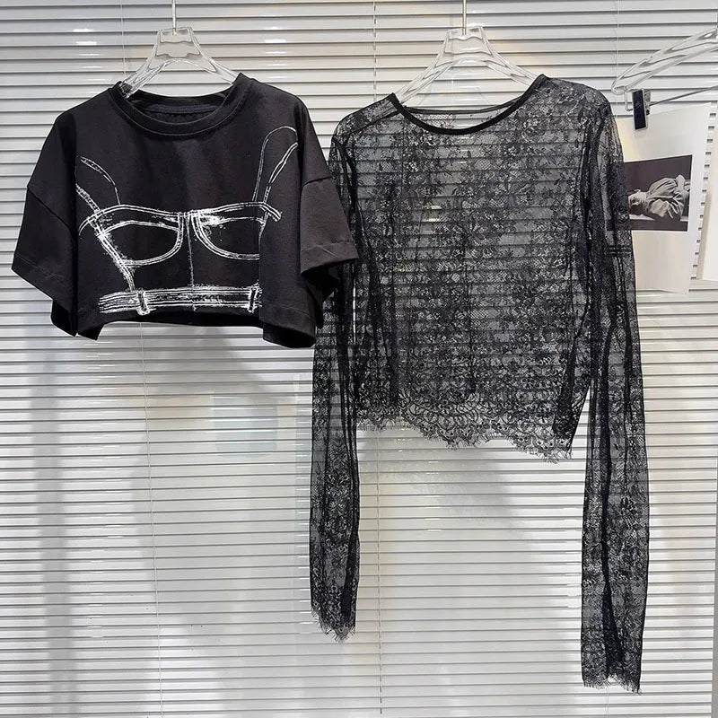 FEMME Shirt Set-Shirts & Tops-SAINT CHIC-Black-S-SAINT CHIC