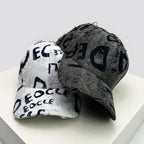 GLYPH Distressed Letter Cap-Cap-SAINT CHIC-Cream Grunge-SAINT CHIC