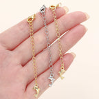 GOLD PLATED EXTENSION CHAINS – 5pc Charm Set with Lobster Clasps-Jewelry-SAINT CHIC-14k Gold-5 Chains-SAINT CHIC
