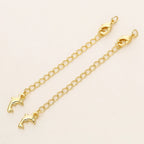GOLD PLATED EXTENSION CHAINS – 5pc Charm Set with Lobster Clasps-Jewelry-SAINT CHIC-18k Gold Dolphins-5 Chains-SAINT CHIC