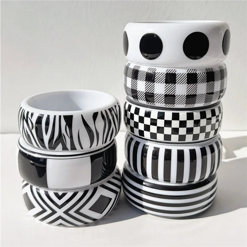 GRAPHIC Wide Bangle-Bangle-SAINT CHIC-Polka Dot-SAINT CHIC