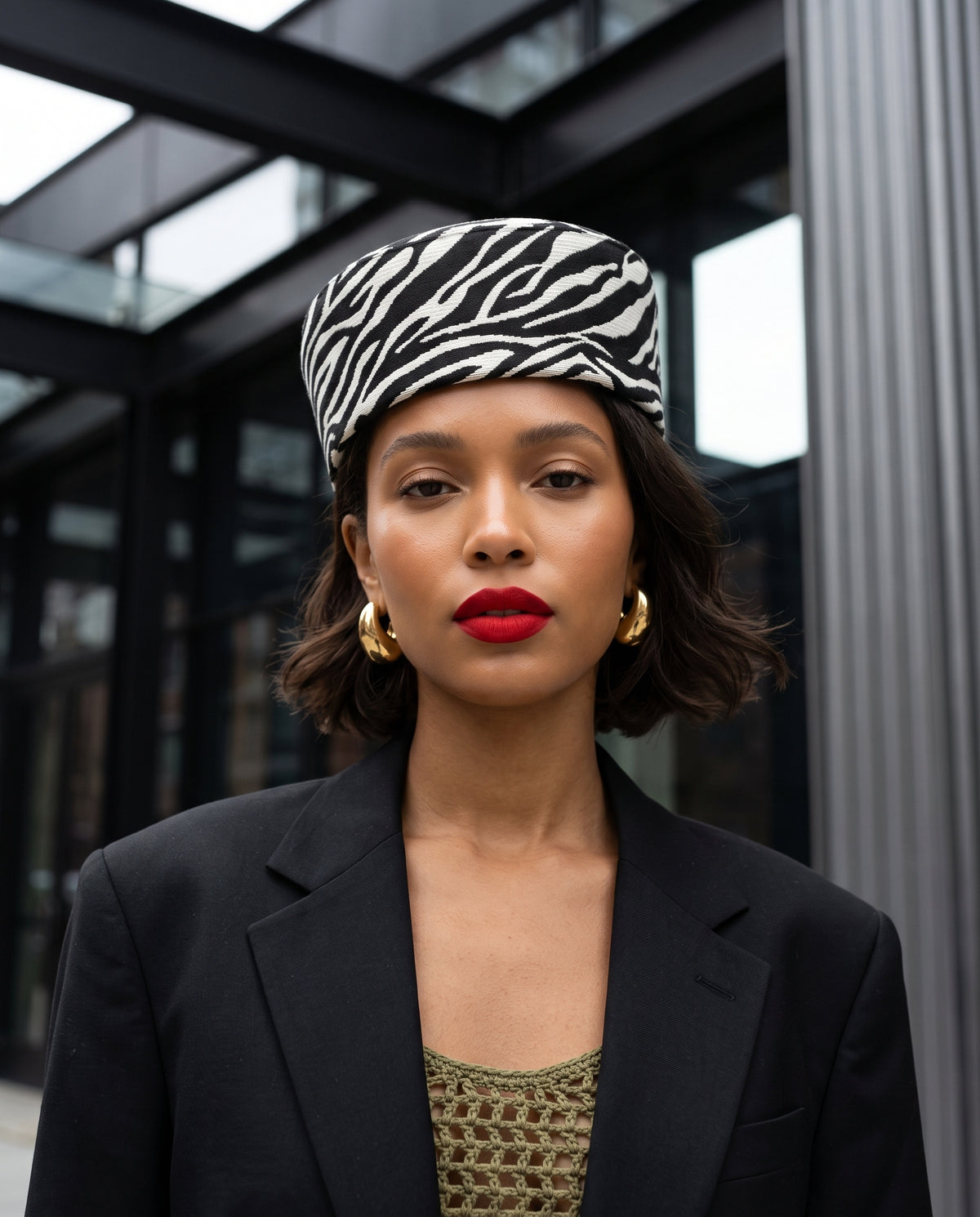 ZÈBRE Pillbox Hat