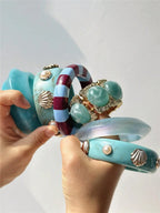 LAGUNA Resin Bangle-Bangle-SAINT CHIC-Shell Marble-SAINT CHIC