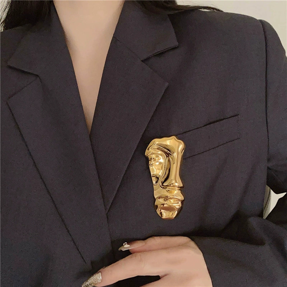 LE VISAGE Brooch-brooch-SAINT CHIC-Silver-SAINT CHIC