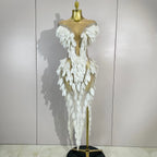 LUMIÈRE Pearl Mesh Gown-Gown-SAINT CHIC-S-SAINT CHIC