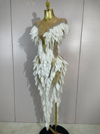 LUMIÈRE Pearl Mesh Gown-Gown-SAINT CHIC-S-SAINT CHIC