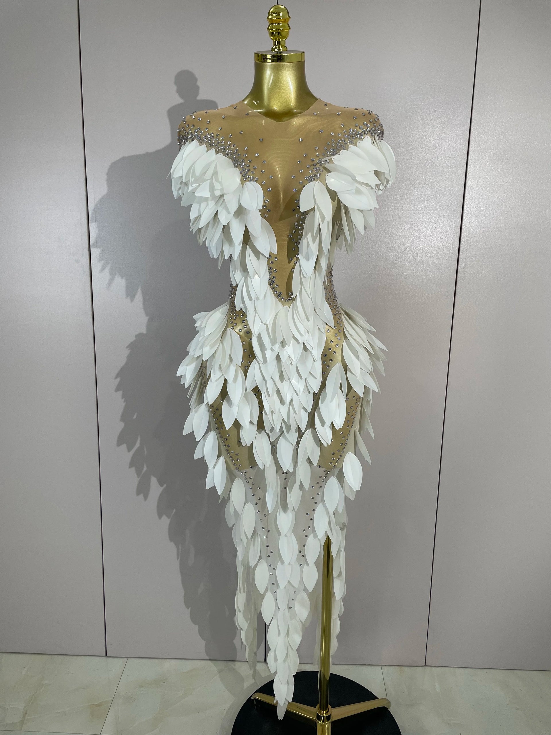 LUMIÈRE Pearl Mesh Gown – SAINT CHIC
