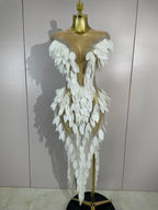 LUMIÈRE Pearl Mesh Gown-Gown-SAINT CHIC-S-SAINT CHIC
