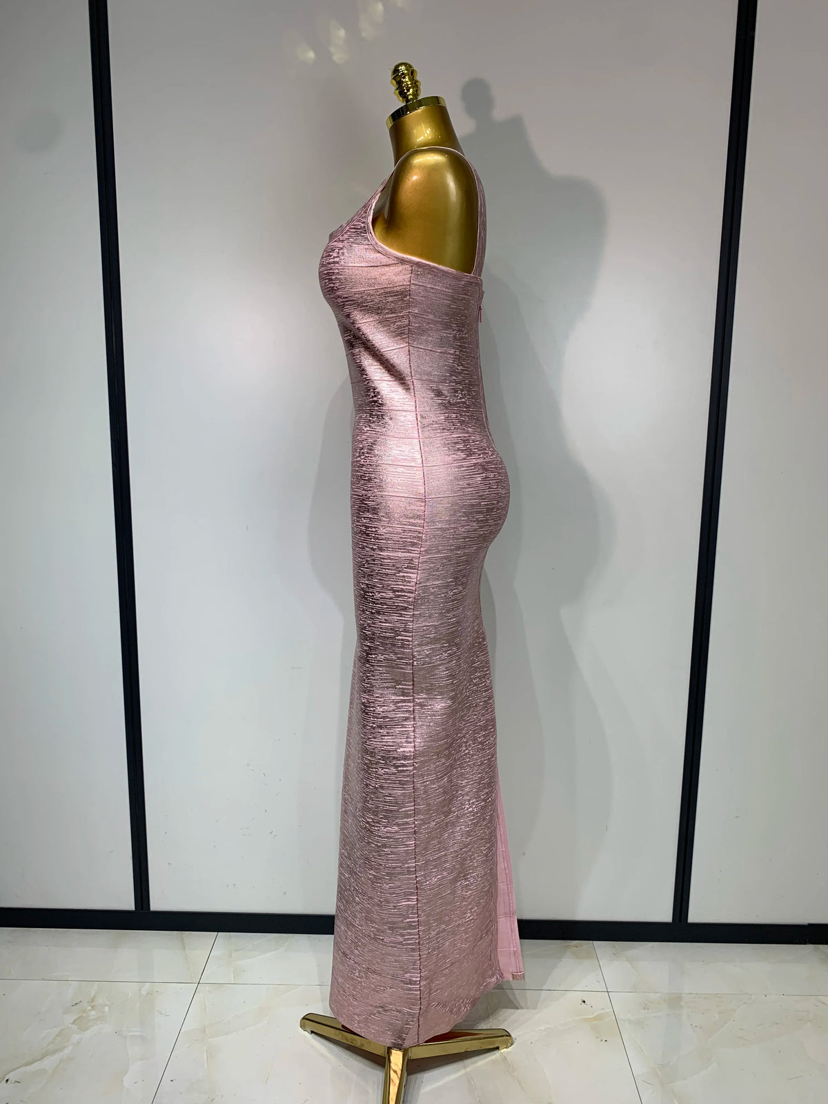 LUXE Bandage Evening Dress-Dress-SAINT CHIC-Gold-XS-SAINT CHIC