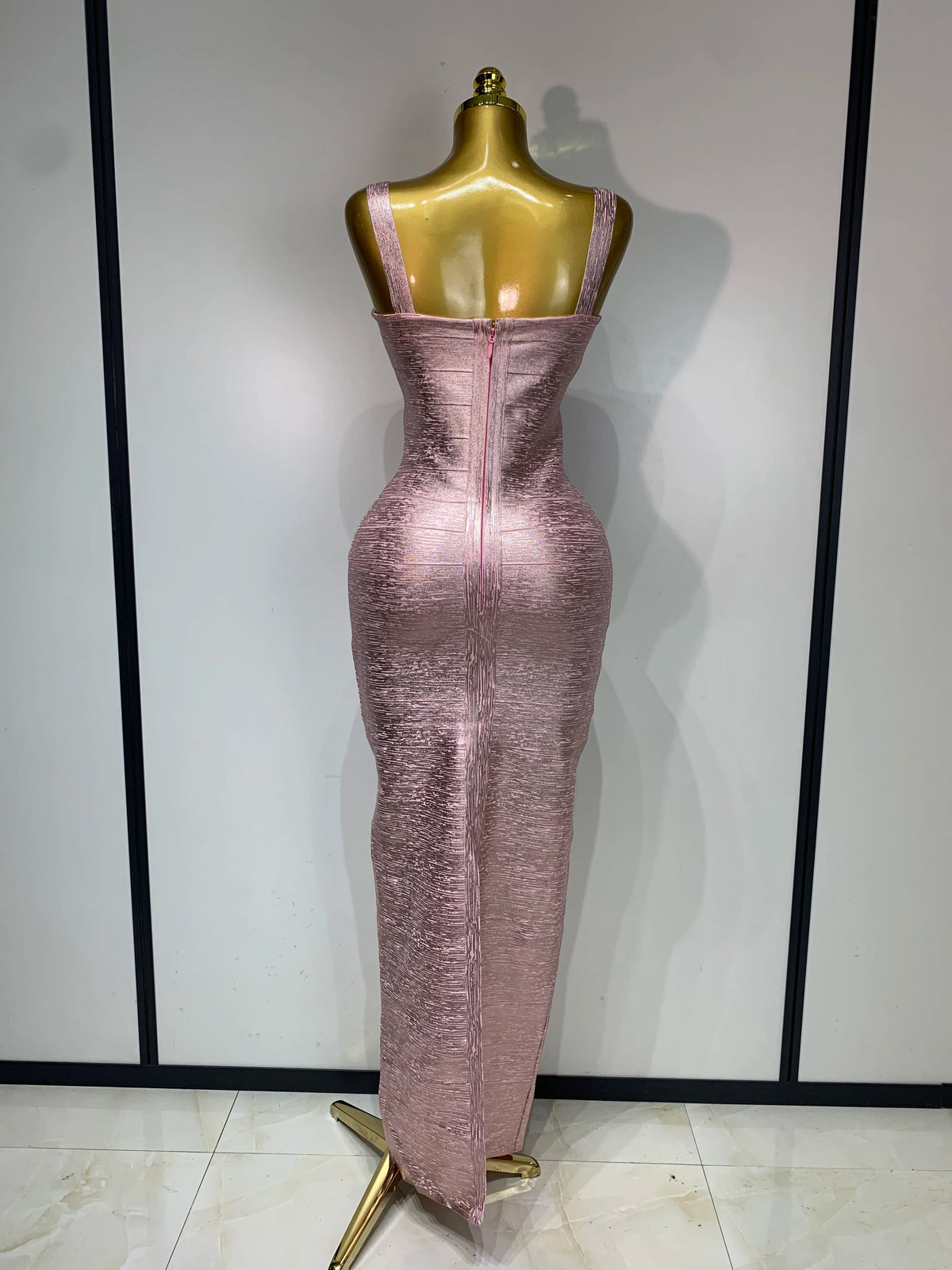 LUXE Bandage Evening Dress-Dress-SAINT CHIC-Gold-XS-SAINT CHIC