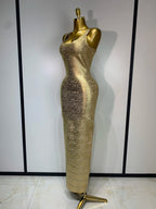 LUXE Bandage Evening Dress-Dress-SAINT CHIC-Gold-XS-SAINT CHIC