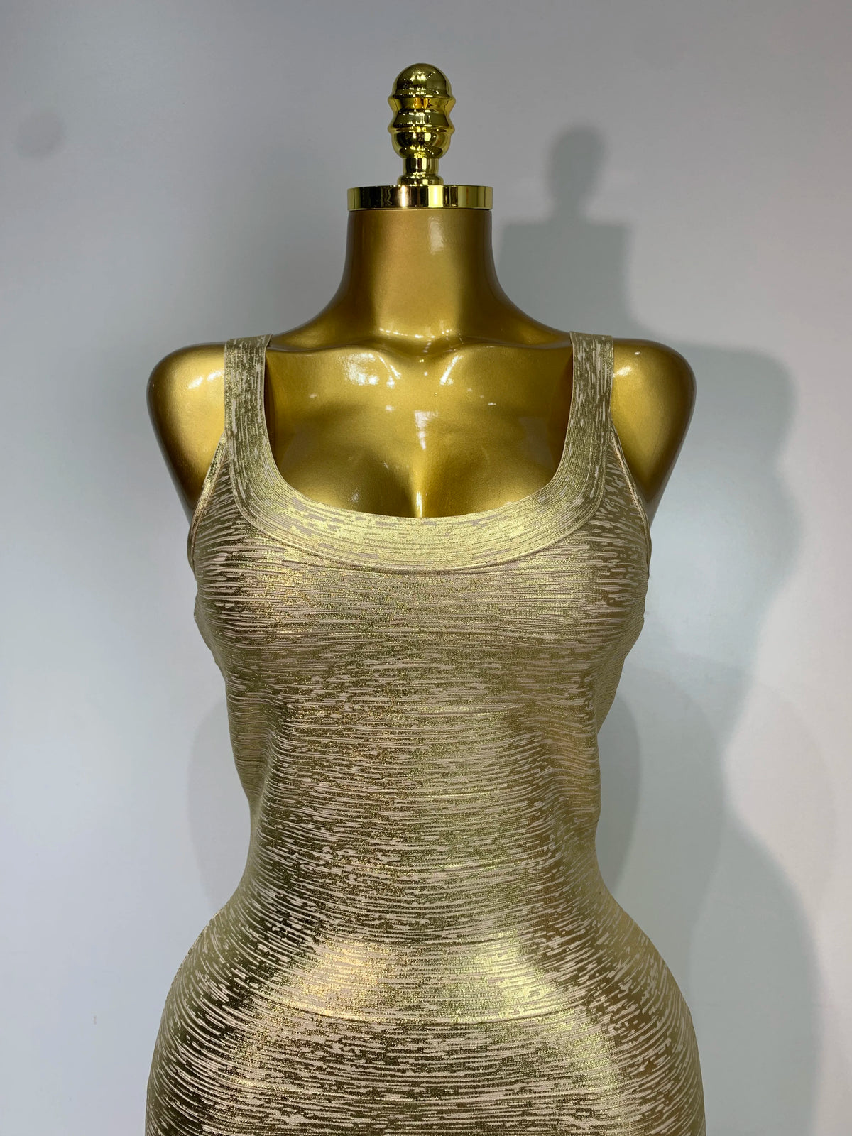 LUXE Bandage Evening Dress-Dress-SAINT CHIC-Gold-XS-SAINT CHIC