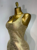 LUXE Bandage Evening Dress-Dress-SAINT CHIC-Gold-XS-SAINT CHIC