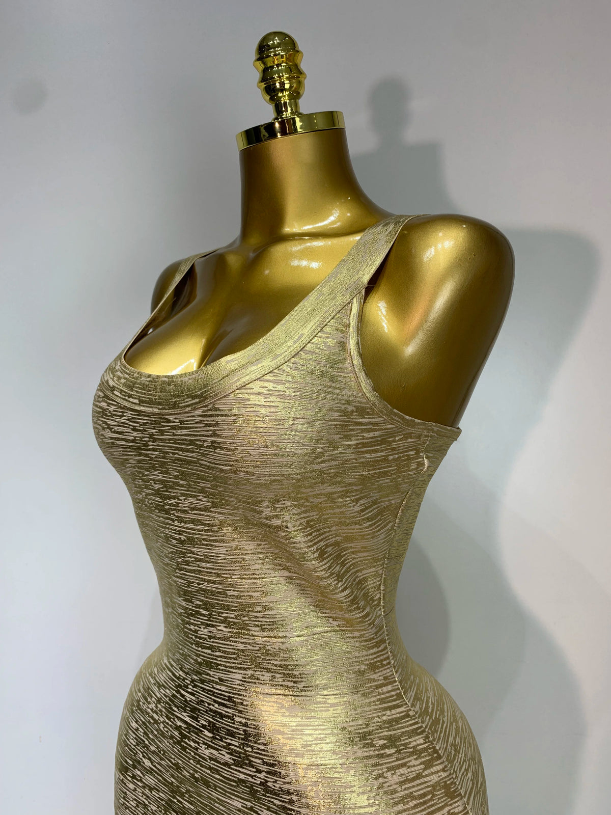 LUXE Bandage Evening Dress-Dress-SAINT CHIC-Gold-XS-SAINT CHIC