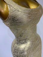LUXE Bandage Evening Dress-Dress-SAINT CHIC-Gold-XS-SAINT CHIC