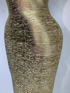 LUXE Bandage Evening Dress-Dress-SAINT CHIC-Gold-XS-SAINT CHIC