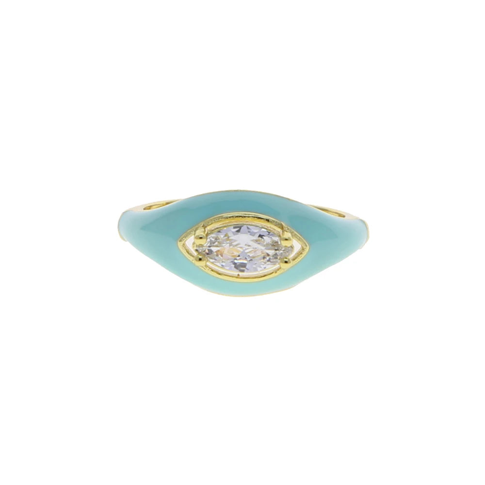 MARQUISE Enamel CZ Ring