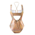 MIRAGE One-Piece Swimsuit-swimsuit-SAINT CHIC-Gold-M-SAINT CHIC