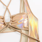 MIRAGE One-Piece Swimsuit-swimsuit-SAINT CHIC-Gold-M-SAINT CHIC